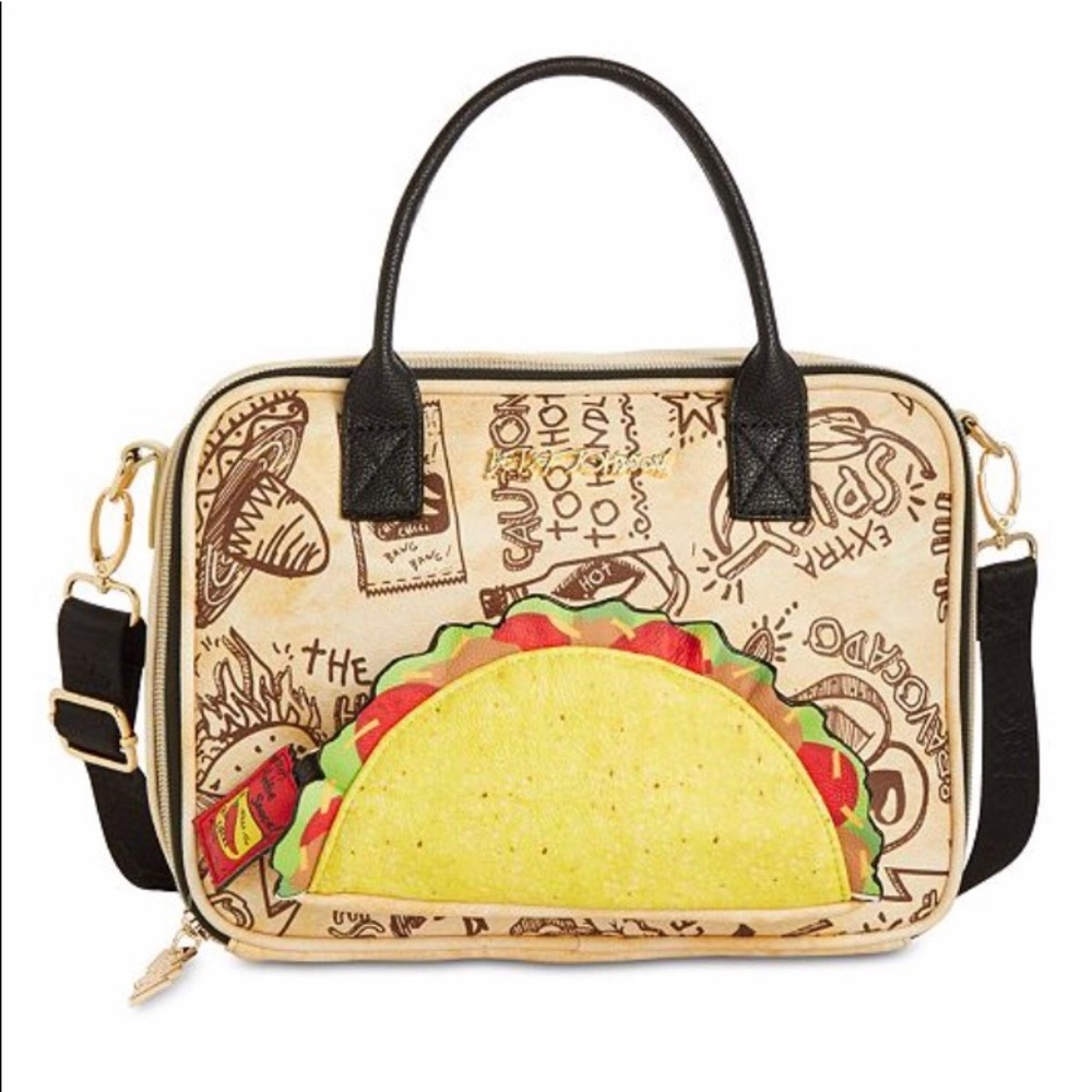 Betsy Johnson taco adult lunch bag